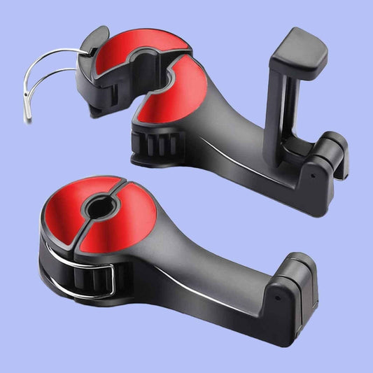 Luxury Multi-Function Car Seat Hooks with Integrated Phone Holder (Pack of 2)